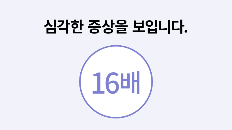 심각한 증상을 보입니다.