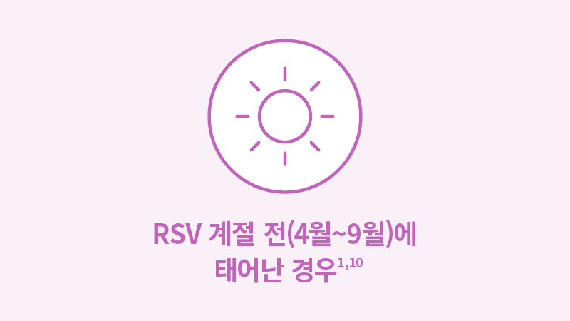 RSV 계절 전에 태어난 경우