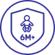6M baby in shield icon